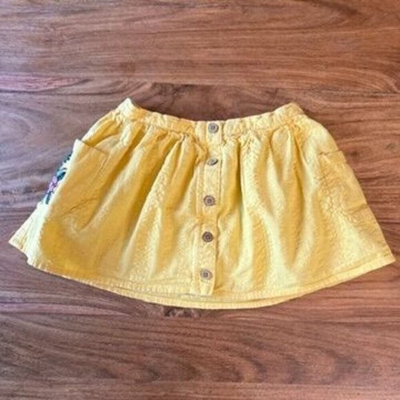 Genuine Kids From OshKosh Yellow Aloha Button-Front Cotton Skirt 3T - Picture 2 of 11
